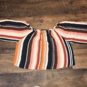 Off-the-shoulder crop top